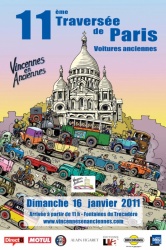 11e Traversée de Paris : auto et moto rétro le 16 janvier 2011