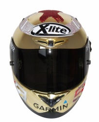 Casque intégral X-Lite X-802 Jorge Lorenzo en or et cristaux Swarovski