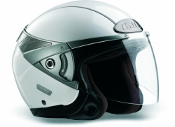 Casque Jet HJC Arty couleur blanc métal