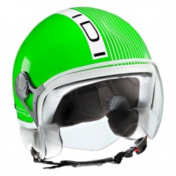 Casques jet IDI Stripes Fluo vert