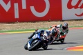 WSBK Biaggi Melandri coude à coude