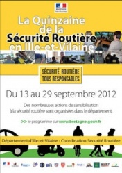 Actions de sécurité par la Quinzaine Sécurité Routière d'Ille-et-Villaine