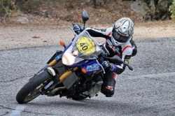 Barbara Collet sur sa FZ8 en 2011