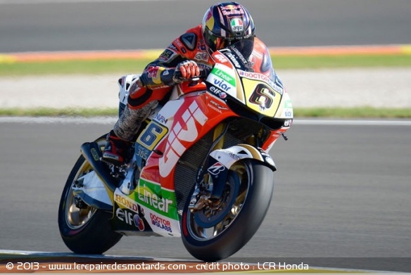 Bradl sort satisfait de ces trois jours de tests - Photo : LCR Honda