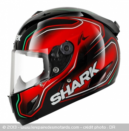Déco de casques Shark réplica Guintoli