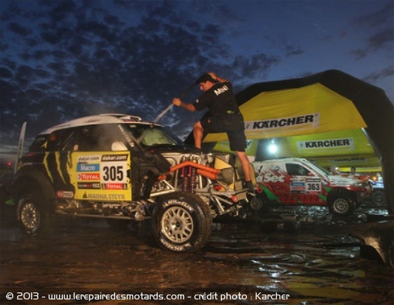 Dakar : les concurrents passés au Karcher