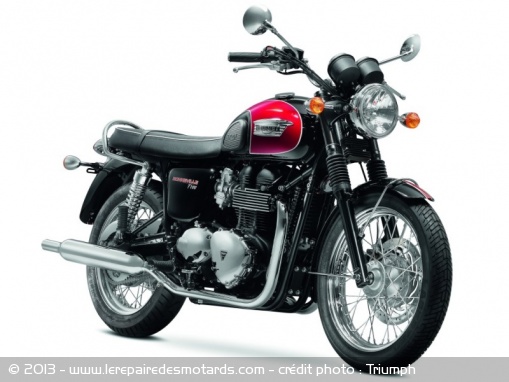 Triumph Bonneville T100 noir/rouge