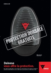 Une dorsale offerte aux clients Dainese