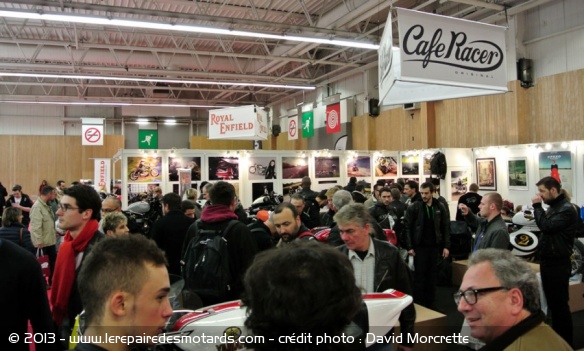 Le stand Café Racer et ses motos d'exception