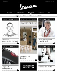Un nouveau site internet pour Vespa