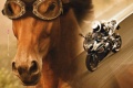 Publicité Suzuki GSX R1000 envoie pâté cheval