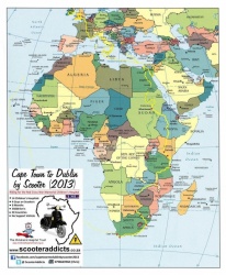 La carte du voyage Cape Town to Dublin