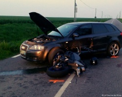 Accident à Beaumontel (crédit photo : Courrier de l'Eure)