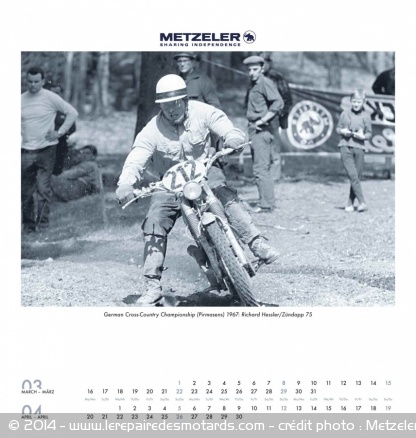 Calendrier Metzeler classics - Mars / avril