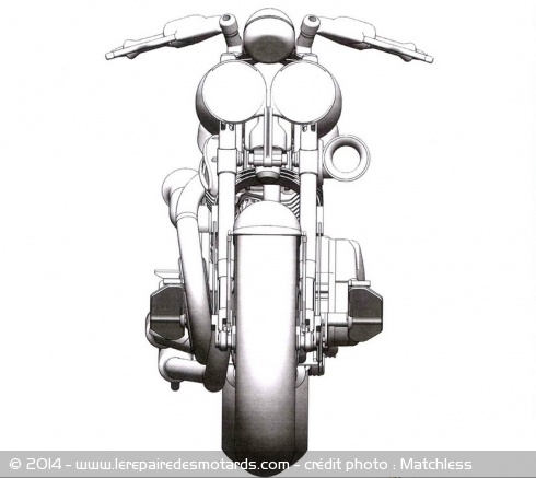 Prochaine moto de Matchless de face