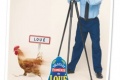 police colère poulet fermier