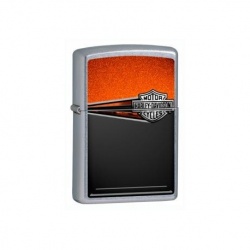 Briquet zippo noir et orange Harley-Davidson