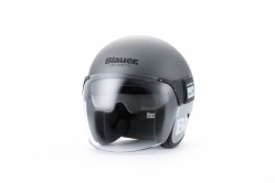 Le casque jet Blauer Pod en gris mat