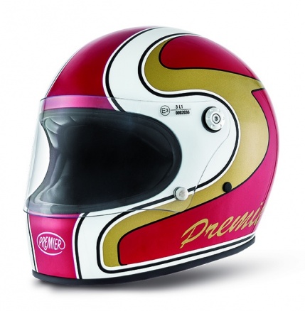 Casque Premier Trophy en rose, or et blanc