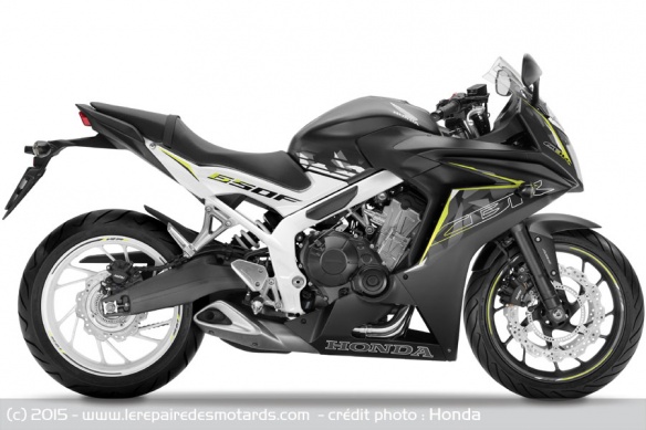 La CBR650F en blanc et noir La CBR650F en blanc et noir