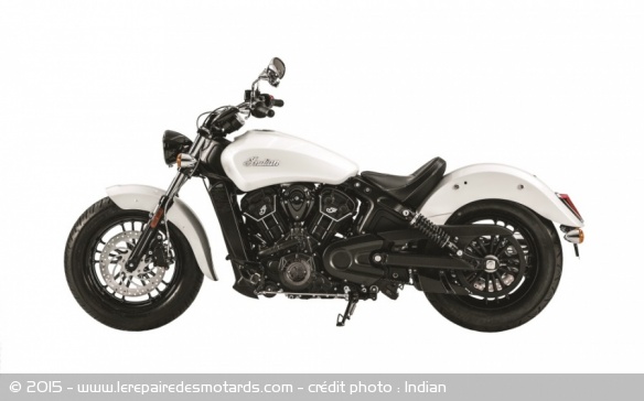 Indian Scout Sixty blanche profil gauche