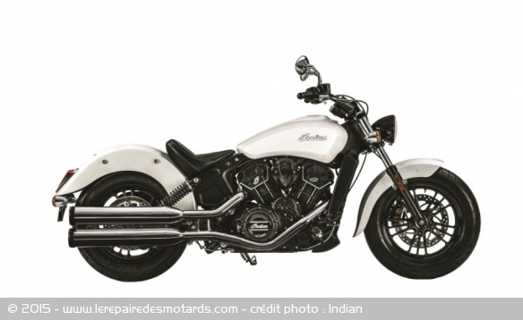 Indian Scout Sixty blanche profil droit