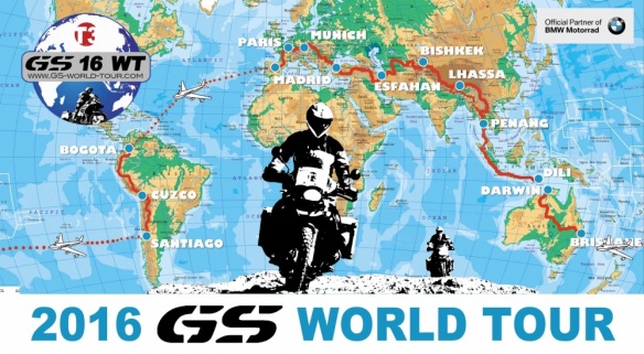 Carte du Tour du monde à moto