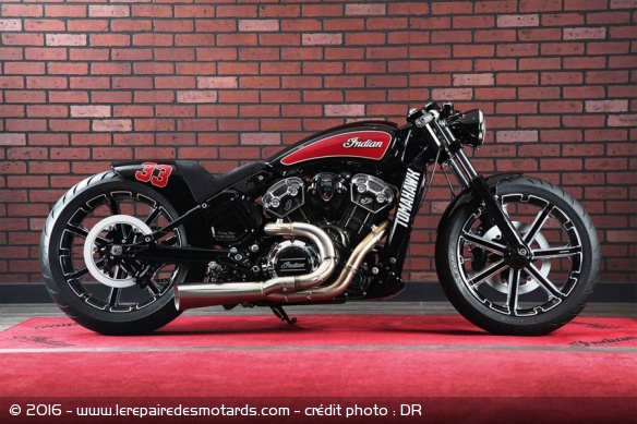 La Tomahawk par V-Twin Garage Indian Bordeaux La Tomahawk par V-Twin Garage Indian Bordeaux