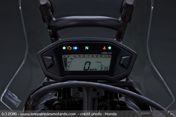 Le compteur de la CRF 250 Rally