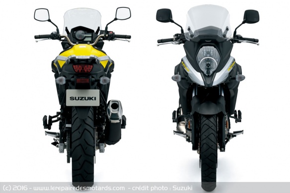 Suzuki V-Strom 650 de dos et de face