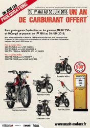 Promo Mash : un an de carburant offert