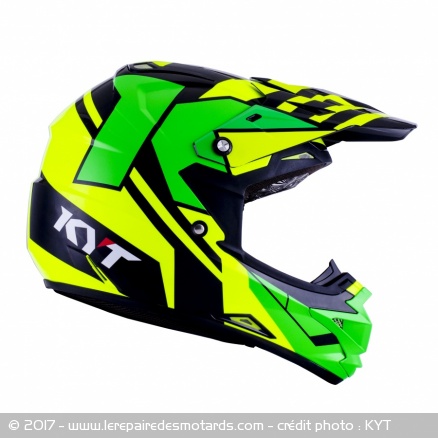 Casque cross KYT Crossover de côté