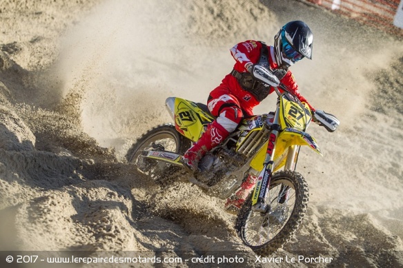 Nicolas Aubin au départ de l'Enduropale