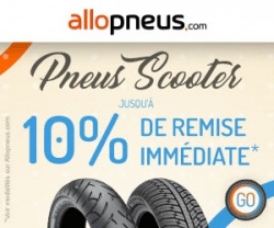 10% de remise sur les pneus scooters
