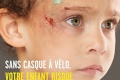 Sans casque à vélo enfant risque bobo