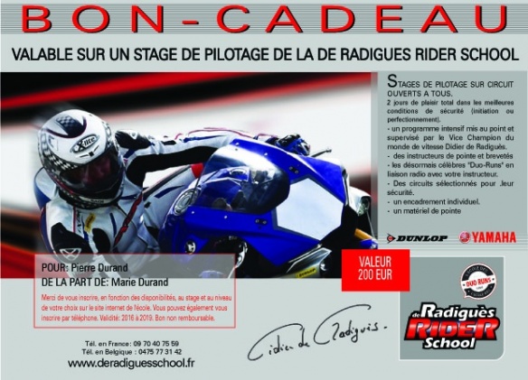 Bon cadeau stage pilotage DRRS