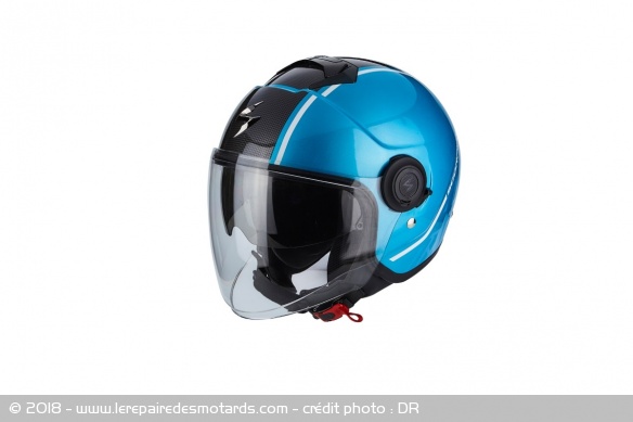 Casque jet Scorpion Exo-city Avenue coloris bleu Casque jet Scorpion Exo-city Avenue coloris bleu
