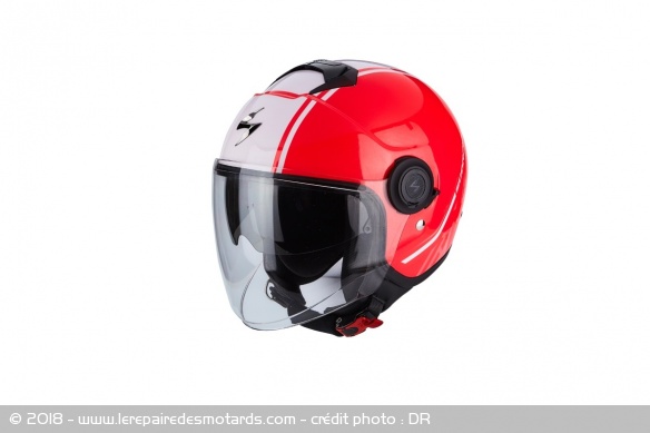 Casque jet Scorpion Exo-city Avenue coloris rouge Casque jet Scorpion Exo-city Avenue coloris rouge