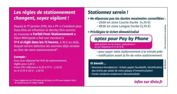L'avis de changement de stationnement