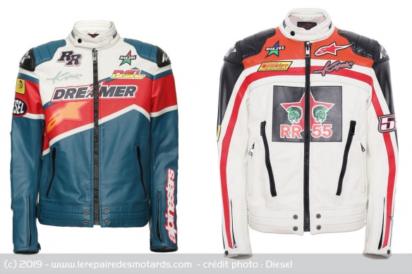 Deux des blousons inspirés par l'univers de la compétition moto Deux des blousons inspirés par l'univers de la compétition moto