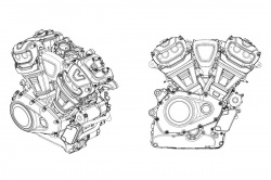 Le futur V-Twin liquide Harley-Davidson s'illustre