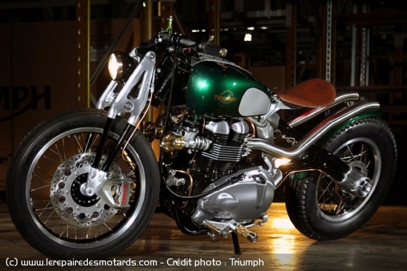 La prépa Triumph bobber TFC 1 de 2014 La prépa Triumph bobber TFC 1 de 2014