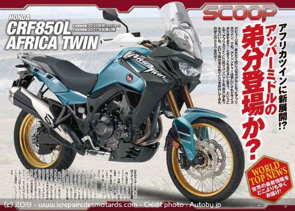 Au Japon, on nous prédit deux nouvelles Africa Twin avec une 1100 et sa petite soeur de 850 Au Japon, on nous prédit deux nouvelles Africa Twin avec une 1100 et sa petite soeur de 850