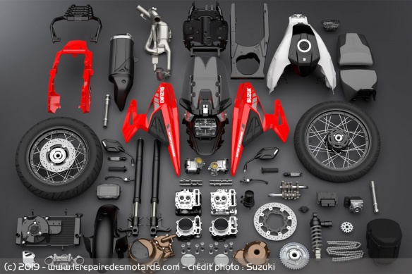 Le V-Strom 1050 à nu Le V-Strom 1050 à nu
