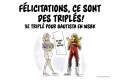 Crobard Félicitations triplés
