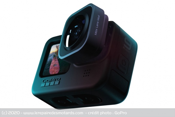 La Hero9 Black peut recevoir un module d'objectif Max La Hero9 Black peut recevoir un module d'objectif Max