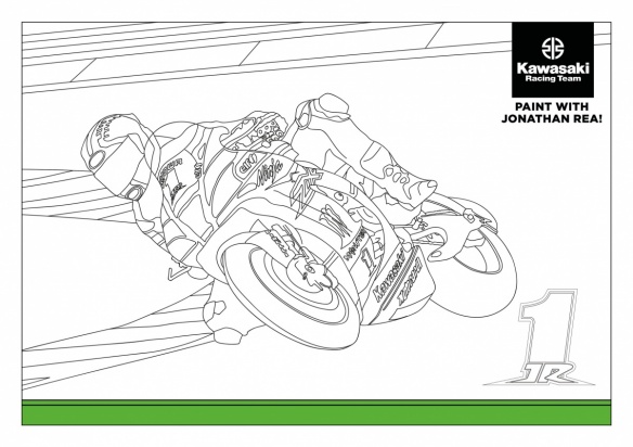 Coloriages motos de la ZX-10R de Jonathan Rea