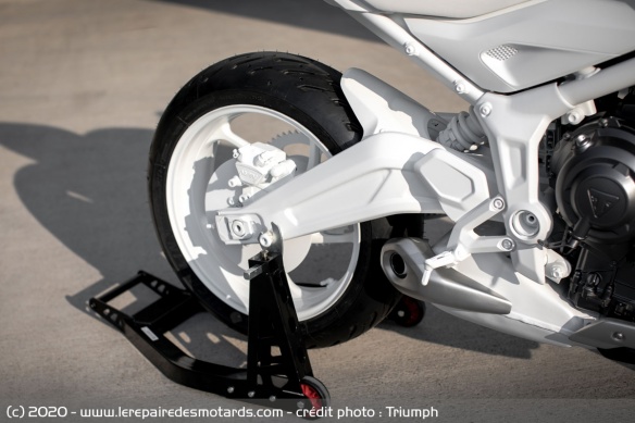 Bras oscillant de la Triumph Trident