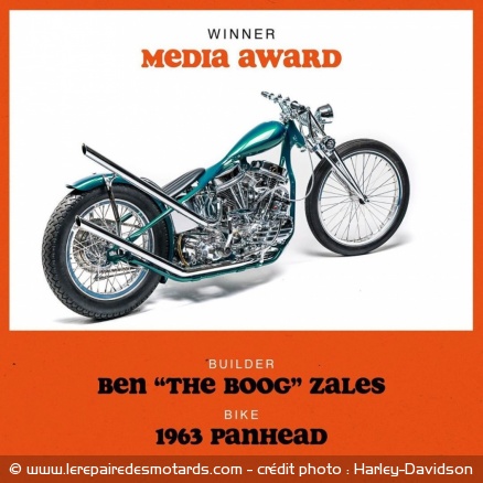 La Panhead de Ben Zales remporte le Media Award La Panhead de Ben Zales remporte le Media Award