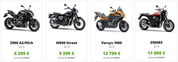 Promotions motos avec des remises allant jusqu'à 2.000 euros